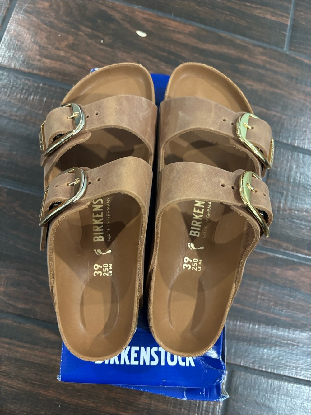 Birkenstock BIG Buckle Sandals with Gold Buckles - Picture 4 of 8